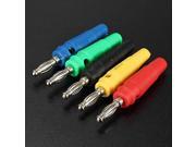 100 pcs high quality 5 Color Banana Plug Audio Speaker Connectors for Probes Binding Post