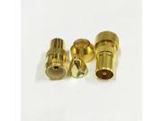 50pcs Gold Male TV Aerial Connector RF Coax Cable Plug Freeview Coaxial Adapter