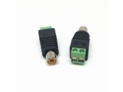 100Pcs CAT5 To Camera CCTV Video AV Balun Phono RCA Female Jack Connector Terminal block to RCA Female adapter