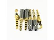 10Pcs New Copper Mini 3.5 mm 4 Pole with Clip Plug Audio Jack Earphone Adapter for DIY Stereo Headset Earphone