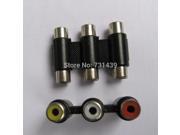 20pcs lot High Quality Triple 3 RCA Female to 3 RCA Female AV Audio Video Coupler Adapter F