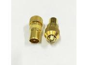 10pcs Gold Plated TV Male Aerial Connector RF Coax Cable Plug Freeview Coaxial Adapter