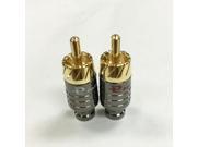 10pcs Gold Plated Copper Paliccs RCA Plug Adapter Connector Fit 5MM Diameter RCA Cable Plug