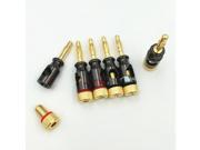 20Pcs Nakamichi 4mm Banana Plug Spiral Type 24K Gold Screw Stereo Speaker Audio Copper Terminal Adapter Electronic Connector