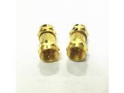 10Pcs Gold F Male to F Male M M Plug Coaxial Coax RF Adapter Connectors