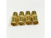 100Pcs Gold Coaxial Coax RF Adapter Connectors TV PAL Male to TV Male M M Plug