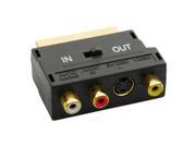 Gold Plated RCA to Scart Adapter For Video DVD Recorder TV Television Projector
