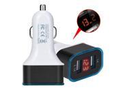 SuperiParts 2016 New 4in1 Dual USB Car Charger Adapter Voltage DC 5V 3.1A Tester LED Display For iPhone for Samsung Galaxy Note 7 OR