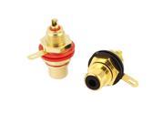20Pcs Gold Plated RCA Terminal Jack Plug Female Socket Chassis Panel Connector for Amplifier Speaker