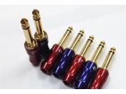 20PCS High Quality Gold plated 6.35mm 1 4inch Male Mono Plug To RCA Female Jack Audio Adapter Connector