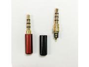 4Pcs New Type 2.8MM Hole Copper 3.5 mm 4Pole Male Audio Jack Adapter Earphone Plug For DIY Stereo Headphone Connector
