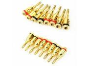 12pcs gold plated Musical Audio Speaker Cable Wire 4mm Screw Banana Plug Connector