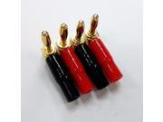 50Pcs L Shape 90 Degree Angel 4mm Banana Plug For Video 24K Gold Plated Speaker Copper Adapter Audio Connector