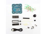 SuperiParts 1PCS DIY DS1302 Rotating LED Electronic Digital Clock Kit 51 SCM Learning Board