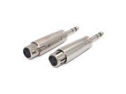 10PCS 3Pin XLR Female To 1 4 6.35mm 3 Pole Stereo Mono Jack Male Plug Audio Cable Mic Adapter