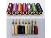 15Pairs Gold Plated 3.5mm Plug Audio Jack 4 Poles Stereo Male Female Adapter for DIY Headset Earphone Soldering Cable Connector