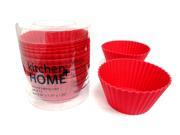 Silicone Baking Cup Liners 12 Reuseable Non Stick Baking Cups Contains NO BPA KH 204