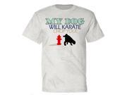 Vice 51 Funny Dog Pet Humor Karate Dog Kicking White Cotton T Shirt
