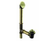 Pull Drain Bath Waste 14 in. Make Up 17 Ga. Tubing in Polished Brass