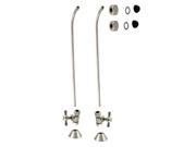 1 2 Copper Stops Single Offset Bath Supply with Cross Handles in Satin Nickel