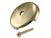 3 1 8 in. Single Hole Overflow Face Plate and Screw in PVD Polished Brass