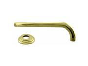 1 2 in. IPS x 10 in. 90 Degree Rain Shower Arm with Flange in PVD Polished Brass