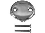 3 1 8 in. Two Hole Overflow Face Plate and Screws in Polished Chrome
