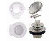 Pull Drain Sch. 40 PVC Plumber s Pack with Two Hole Elbow in Satin Nickel