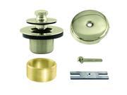 Twist Close Universal Tub Trim with One Hole Faceplate in PVD Polished Brass