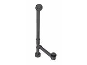 Tip Toe All Exposed Bath Waste 22 in. Make Up in Powdercoated Flat Black