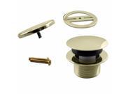 Mushroom Tip Toe Tub Trim Set with Floating Faceplate in PVD Polished Brass