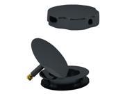 European Style Trim for Cable Drive Bath Waste in Powdercoated Flat Black