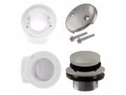 Tip Toe Sch. 40 PVC Plumber s Pack with Two Hole Elbow in Satin Nickel