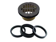 Brass Body Swedge Lock Shower Drain with Grid in Oil Rubbed Bronze