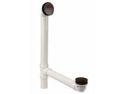 Illusionary Overflow 12 in. 4 in. Sch. 40 PVC Bath Waste and Overflow with Tip Toe Bath Drain in Oil Rubbed Bronze