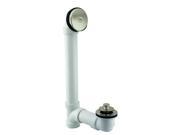 Pull Drain Sch. 40 PVC Bath Waste with One Hole Top Elbow in Satin Nickel