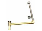 SNSdirect ABS Brass Semi Exposed Waste Overflow with Tip Toe Drain in Satin Nickel