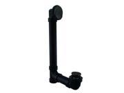 Tip Toe Sch. 40 ABS Bath Waste with Two Hole Elbow in Powdercoated Flat Black