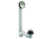 Tip Toe Sch. 40 PVC Bath Waste with One Hole Elbow in Stainless Steel