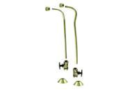 1 2 Copper Stops Double Offset Bath Supply in PVD Polished Brass
