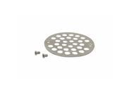 4 in. O.D. Shower Strainer Cover Plastic Oddities Style in Satin Nickel