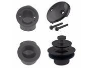 Twist Close Sch. 40 ABS Plumber s Pack with Two Hole Elbow in Powdercoated Flat Black