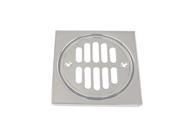 Shower Strainer Set Square with Crown in Powdercoated White