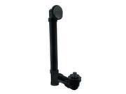 Pull Drain Sch. 40 ABS Bath Waste with Two Hole Elbow in Powdercoated Flat Black