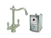 Victorian 9 in. Hot and Cold Water Dispenser and Tank in Satin Nickel