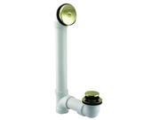 Tip Toe Sch. 40 PVC Bath Waste with One Hole Elbow in PVD Polished Brass