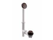 White 1 1 2 in. Tubular Tip Toe Bath Waste in Oil Rubbed Bronze