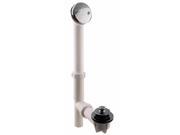 White 1 1 2 in. Tubular Pull Drain Bath Waste in Polished Chrome