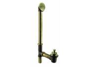 Twist Close Bath Waste 22 in. Make Up 17 Ga. Tubing in PVD Polished Brass