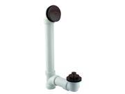 Pull Drain Sch. 40 PVC Bath Waste with One Hole Top Elbow in Oil Rubbed Bronze